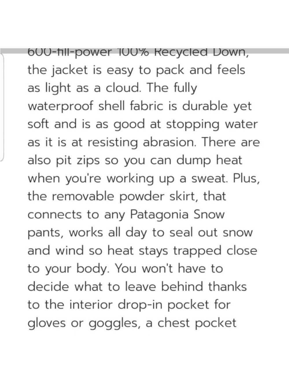 Patagonia Women's L Pipe Down Jacket - Picture 5 of 13